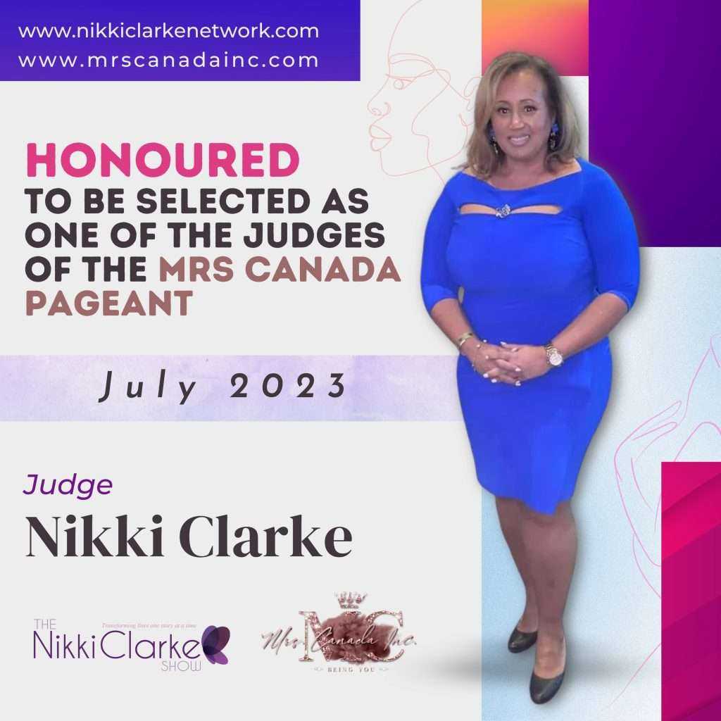Mrs Canada Pageant Nikki Clarke Judge