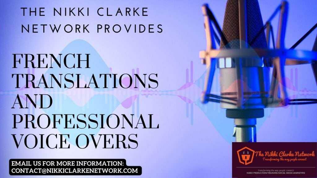 French Translations and Professional Voice Overs