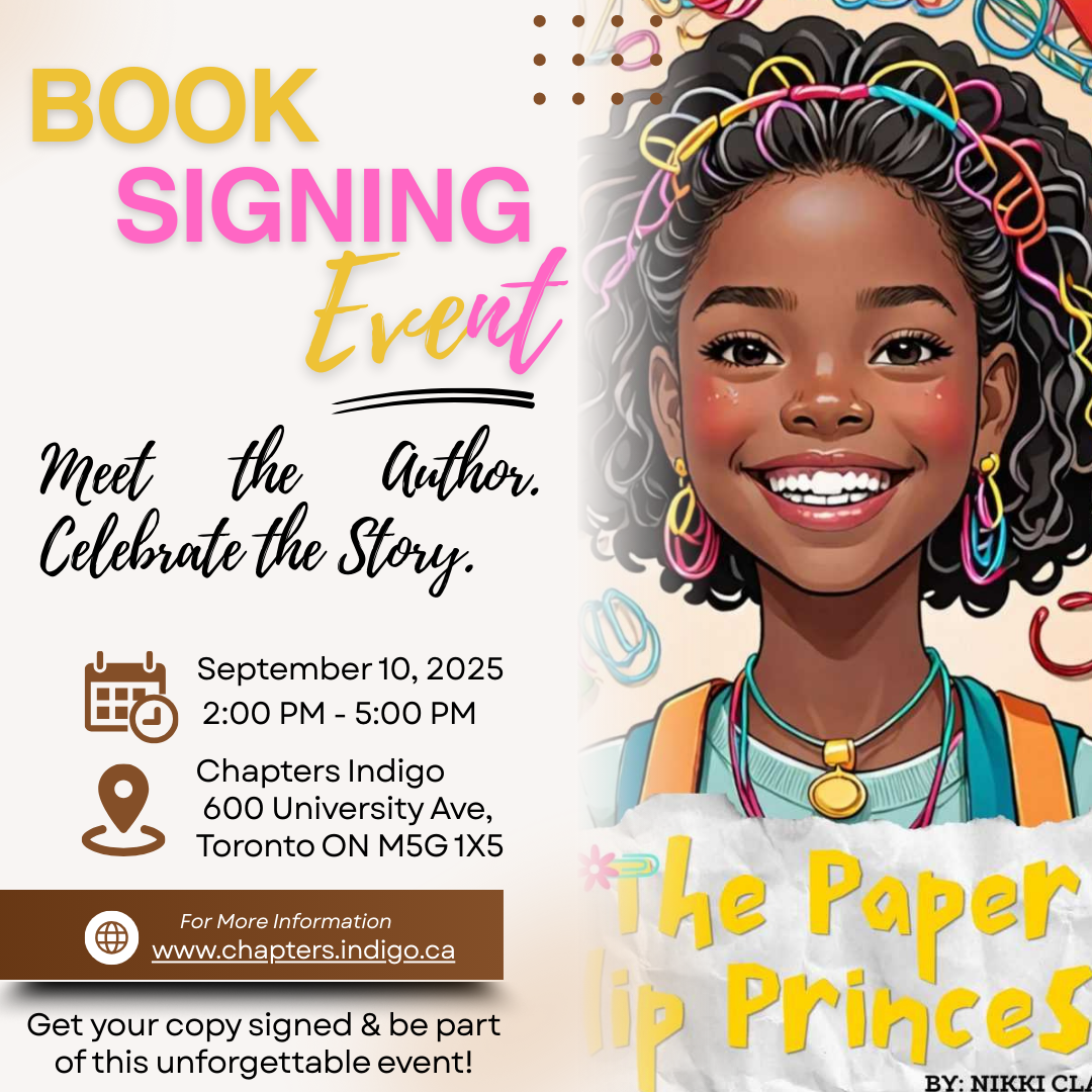 The Paper Clip Princess booking signing Chapters Indigo