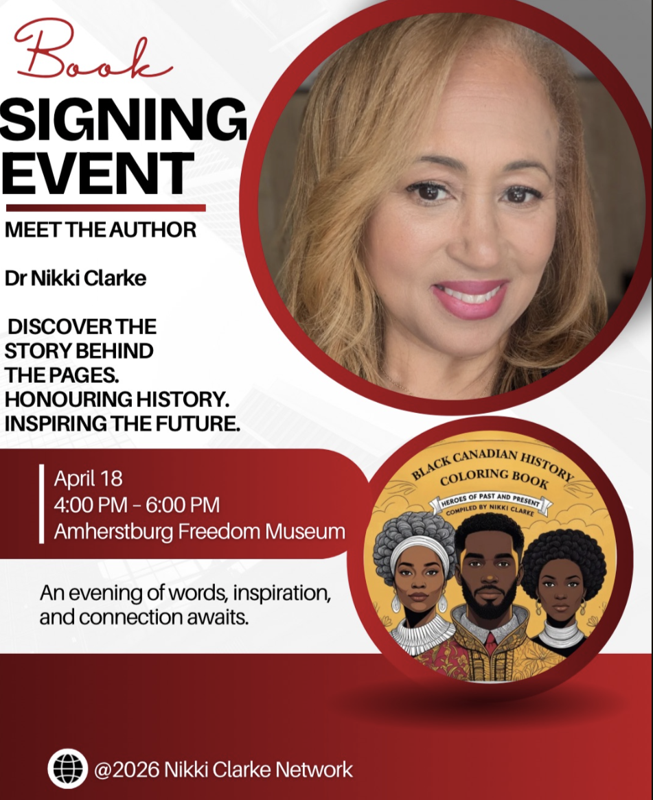 Black Canadian History Coloring Book, Booking Signing