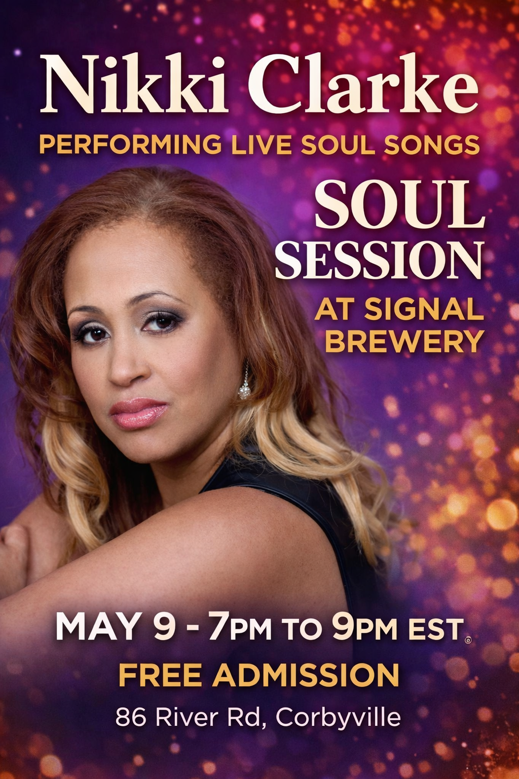 Nikki Clarke performing Live Soul Songs