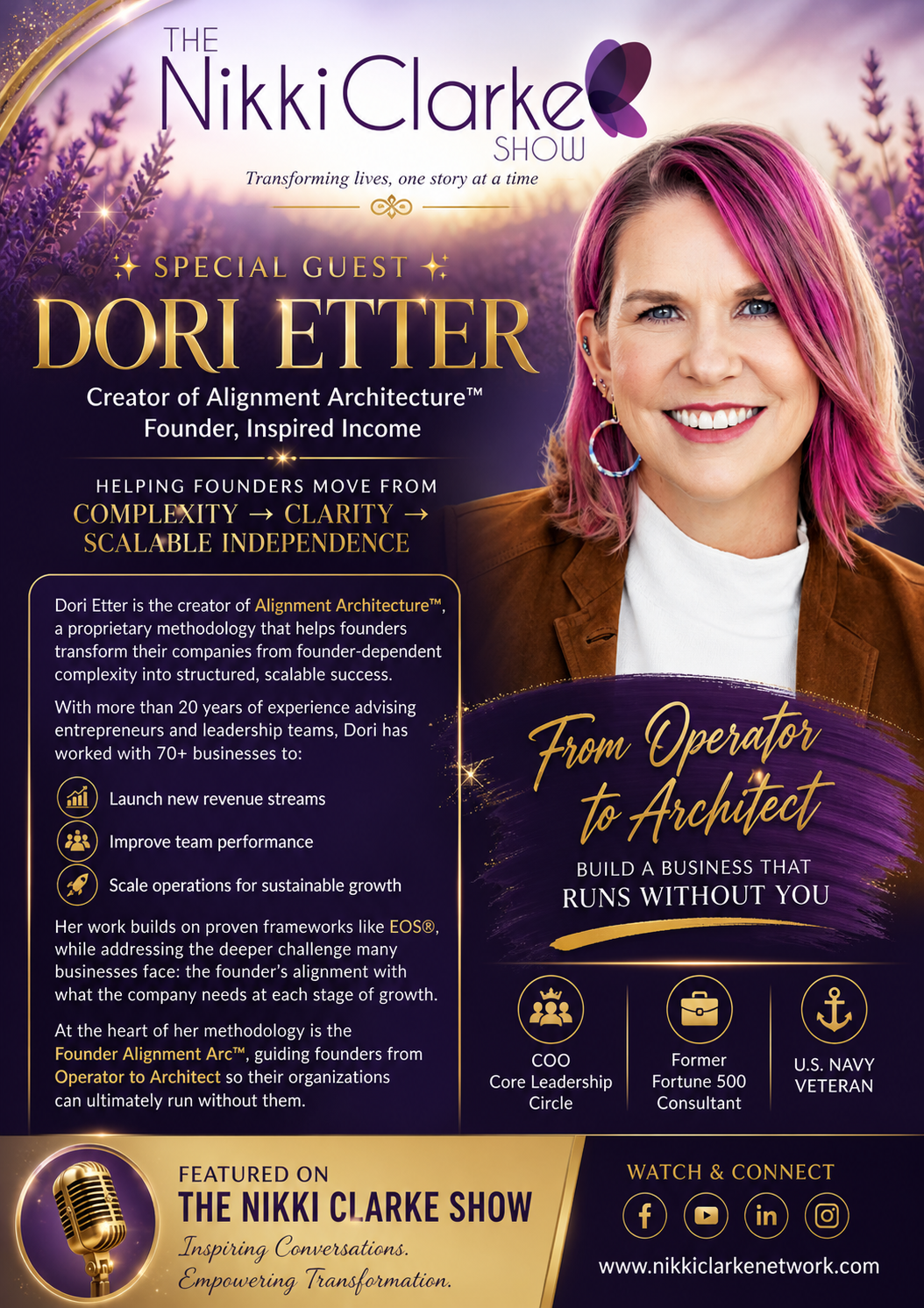 Nikki Clarke Show special guest Dori Etter