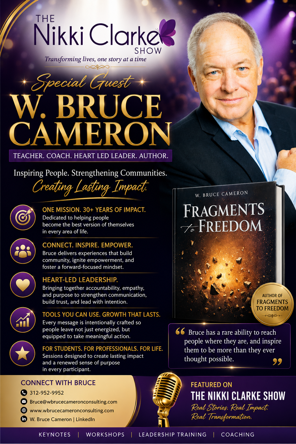 Nikki Clarke Show Special Guest W. Bruce Cameron