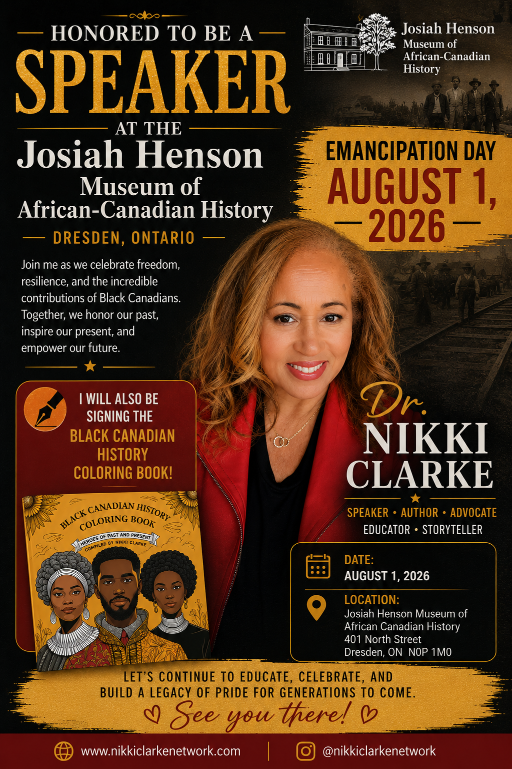 Honored Speaker at Josiah Henson Museum of African-Canadian History