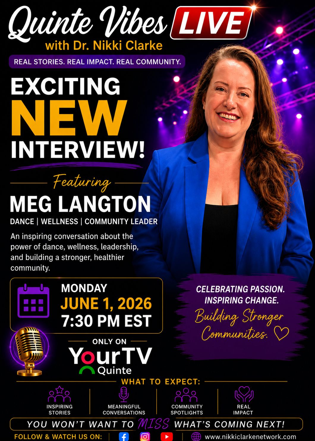 Quinte Vibes Live with Dr. Nikki Clarke featuring Meg Langton