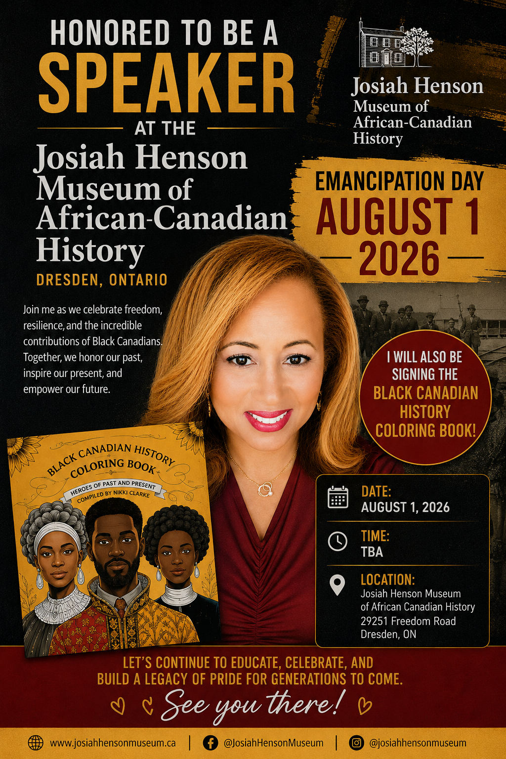 Honored Speaker at Josiah Henson Museum of African-Canadian History
