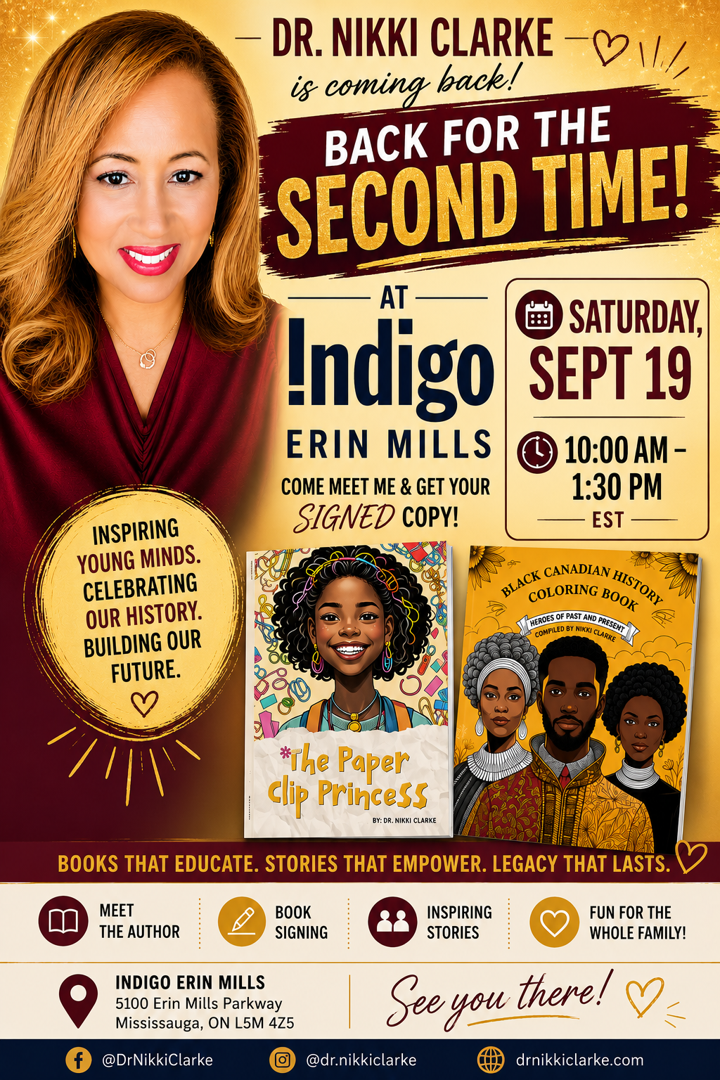 Dr. Nikki Clarke is coming back for the second time!