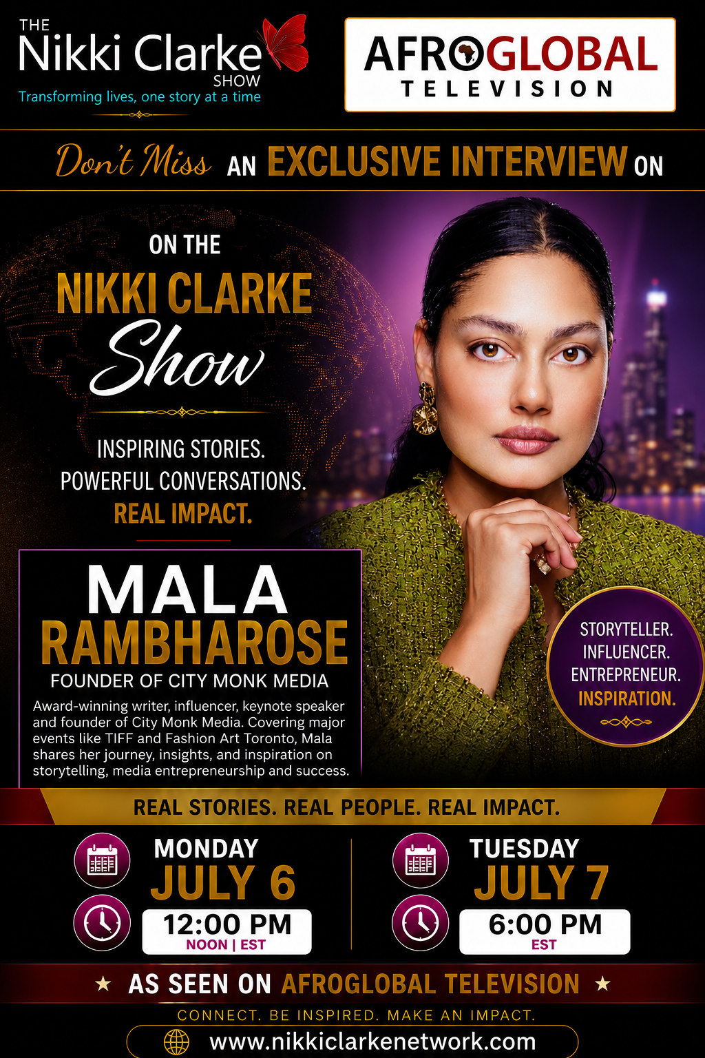 Nikki Clarke Show guest Mala Rambharose