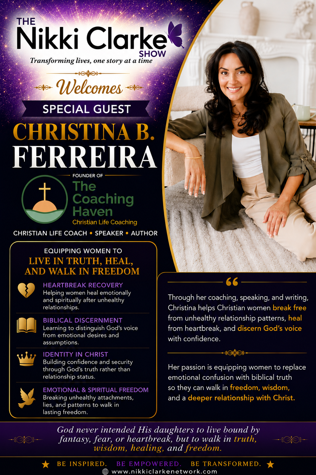 Nikki Clarke Show Special Guest Christina B. Ferreira