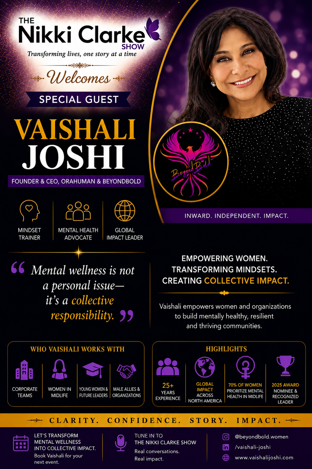 Nikki Clarke Show Special Guest Vaishali Joshi