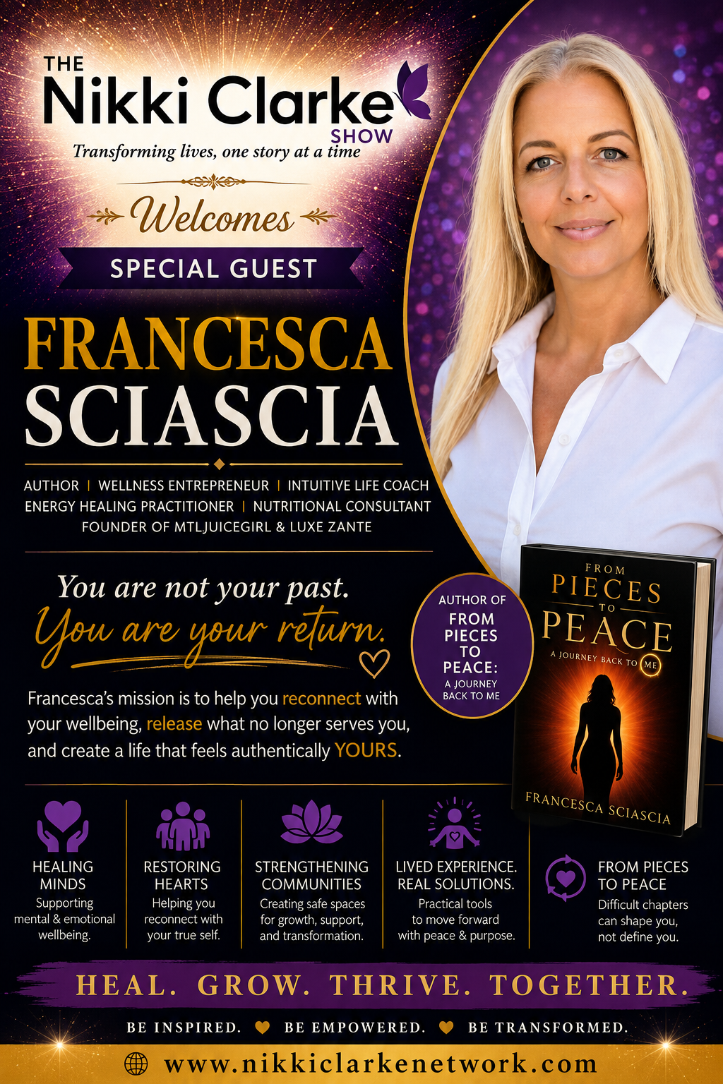 Nikki Clarke Show Welcomes Special Guest Francesca Sciascia