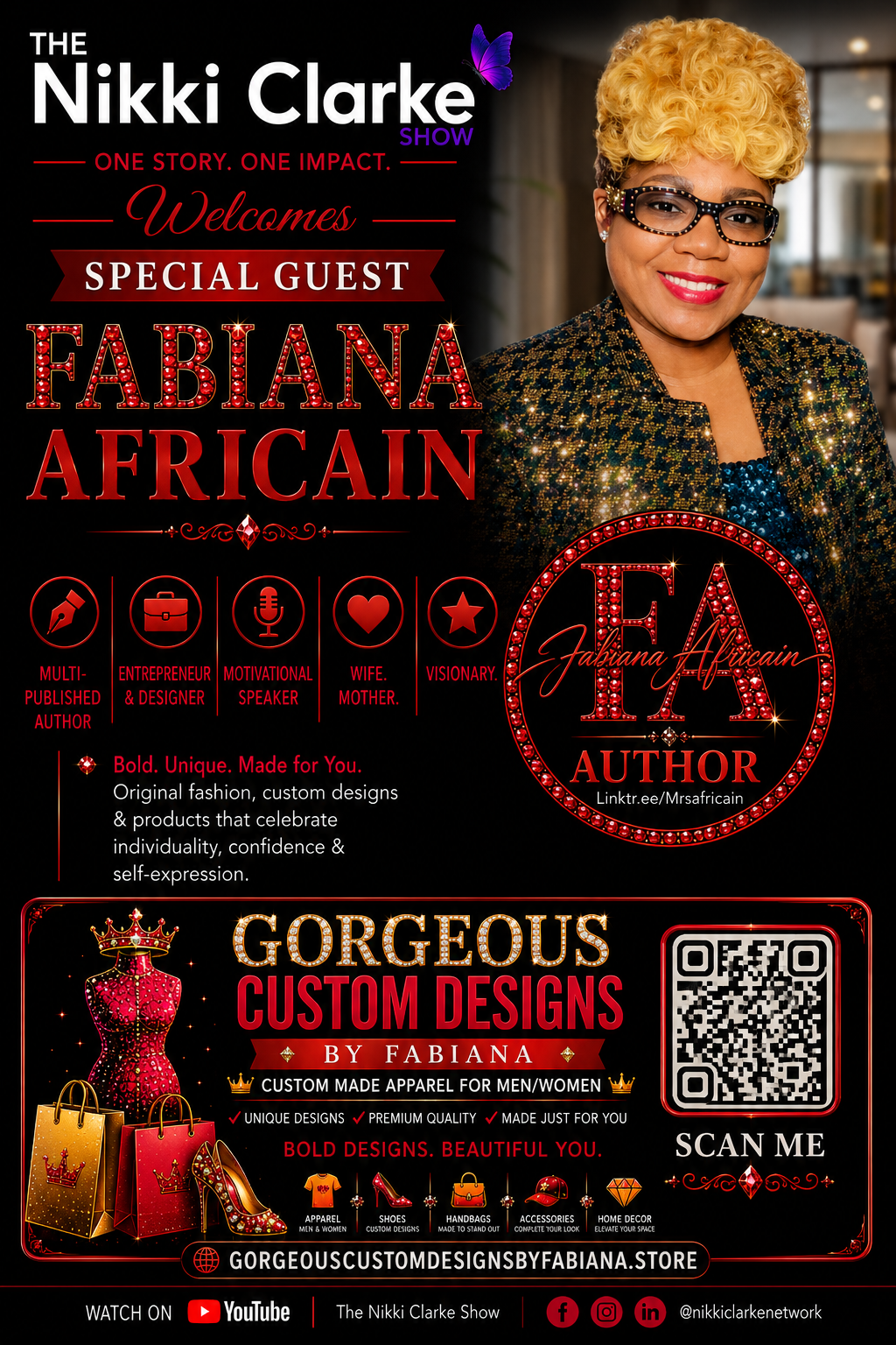 Nikki Clarke Show Welcomes Special Guest Fabiana Africain
