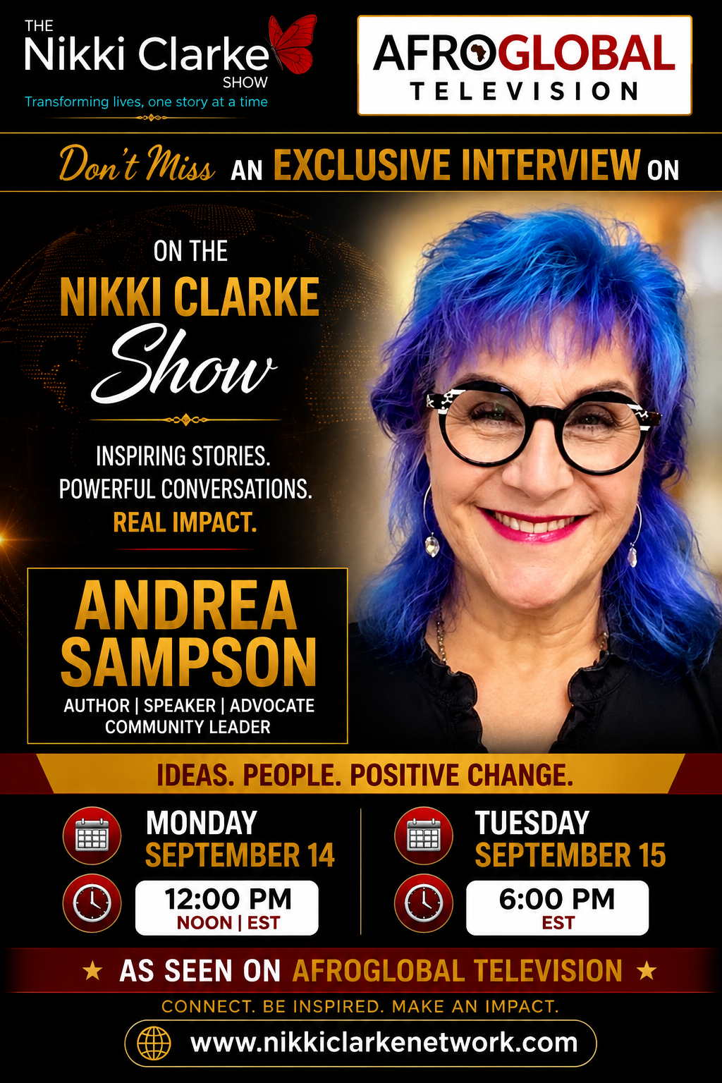 Nikki Clarke Show Exclusive Interview with Andrea Sampson