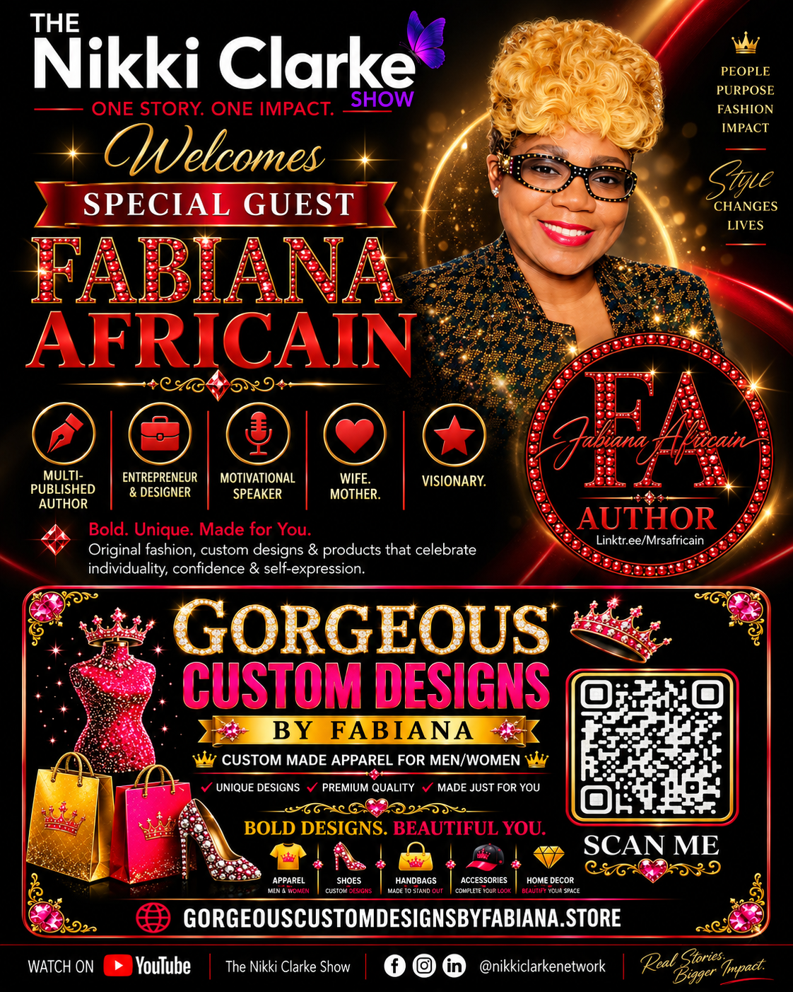 Nikki Clarke Show Welcomes Special Guest Fabiana Africain