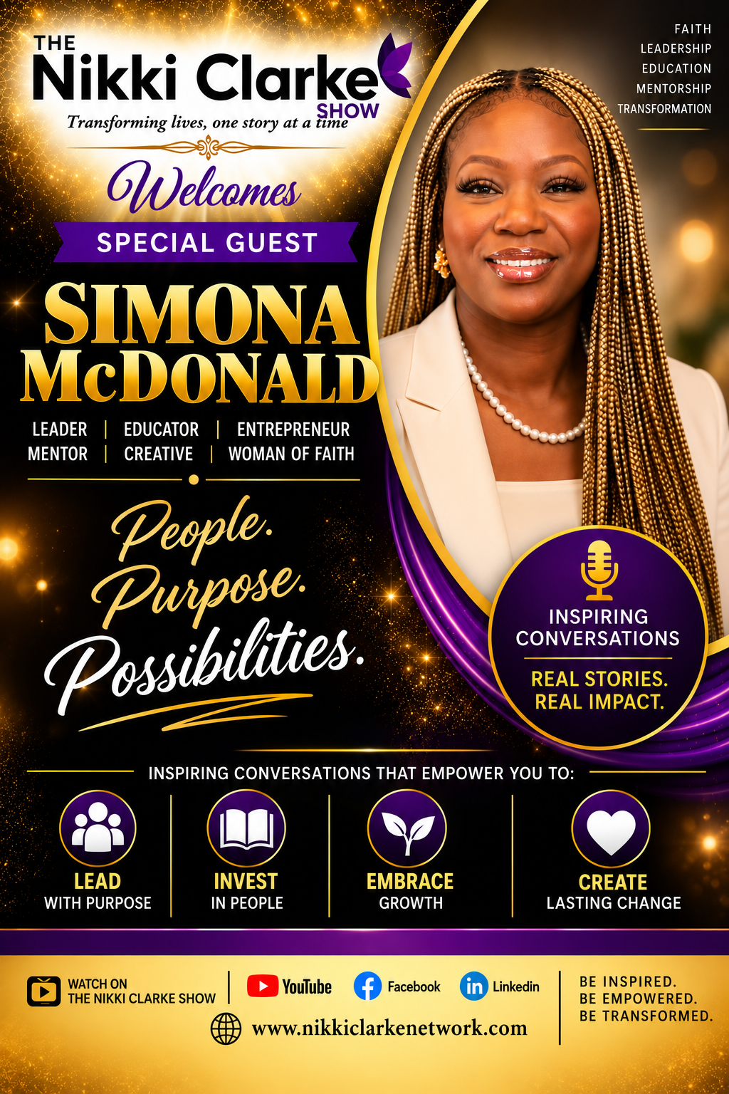 Nikki Clarke Show Welcomes Special Guest Simona McDonald